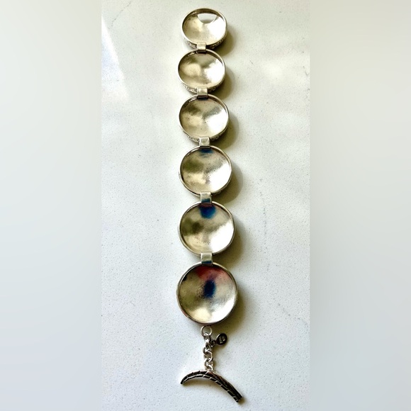 Silpada heavy weight Sterling Silver Scrollwork Toggle Clasp Bracelet fits 7” - Picture 3 of 3